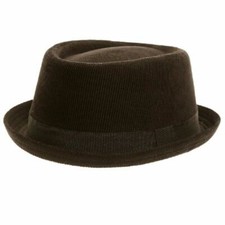 Black Cord Porkpie Hat