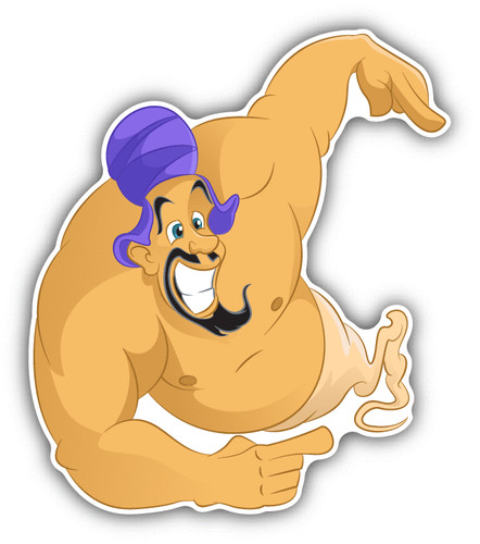 Genie smile cartoon car - genie,
