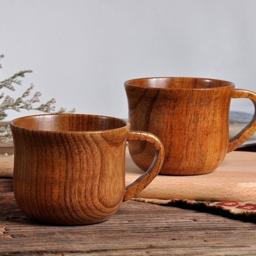 Natural wooden cup wood coffee - wooden,