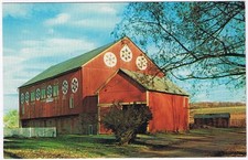 Postcard Barns With Hex Signs Pennsylvania Dutch Country