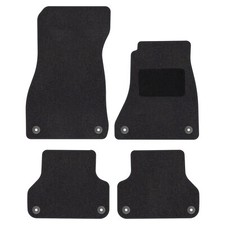 Floor Car Mats For Audi A4 B9 2015-2024 4-Pcs Set Fully Tailored Black
