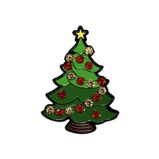 Christmas Tree Xmas Festive Seasonal Decorative Enamel Pin Badge Brooch Gift