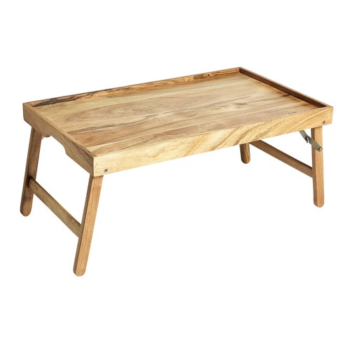 Acacia wood rectangular bed - acacia,