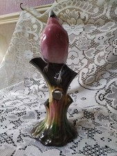 Vintage Tuscan china Bird on Tree stump Chaffinch Spill Holder.