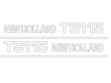 REPLACENT BONNET DECAL SET FOR NEW HOLLAND TS115 TRACTOR.