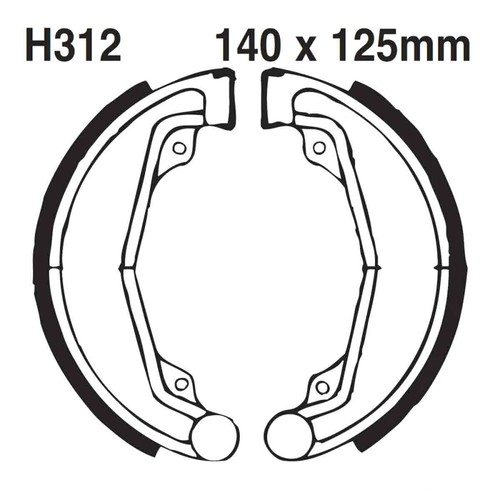 Ebc grooved brake - grooved, shoes