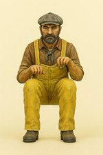 Seated Tug Boat Captain Scale Model Ship Crew Figure TG25C