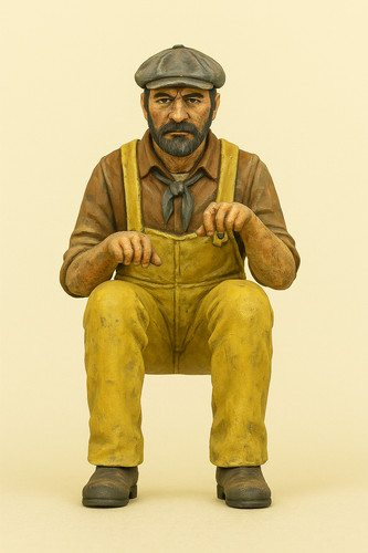 Seated tug boat - seated,