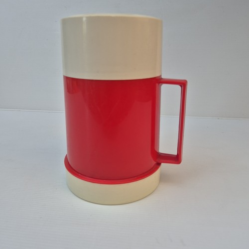 Vintage thermos flask red - vintage,