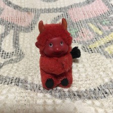 Showa retro vintage Monchichi style red demon mascot 2508TY