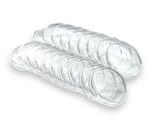 50p clear coin cases - coin,