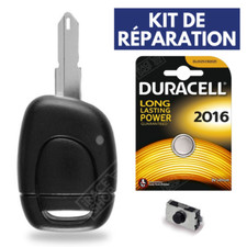 Remote control key clip housing for Renault Espace Laguna Clio ✚ Switch ✚ Battery