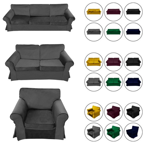Velvet sofa cover - velvet, seater
