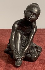 Heredities Ballerina Bronze Resin Figurine App 10.5cm x 8cm x 11cm Tall