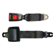 Retracting Rear Lap Seat Belt - Black - Twin Release Buckle - SECURON 2220