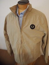 Fred Perry  Full Zip Laurel Wreath Patch Shell Jacket NWT Large $210 Khaki Tan