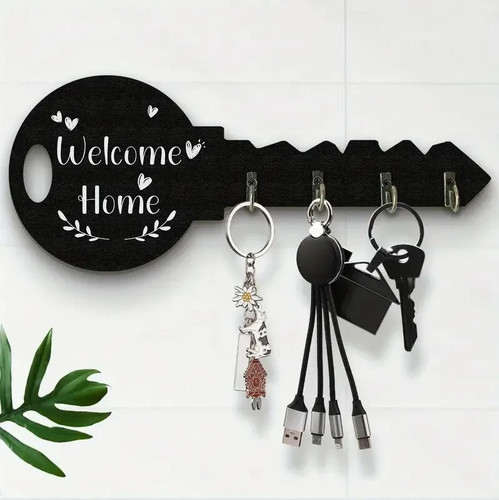Wall mounted key holder hooks - mounted,