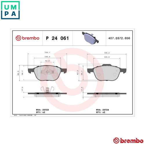 Brake pad set - set, p