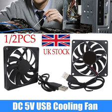 1/2pcs DC 5V USB Cooler Black