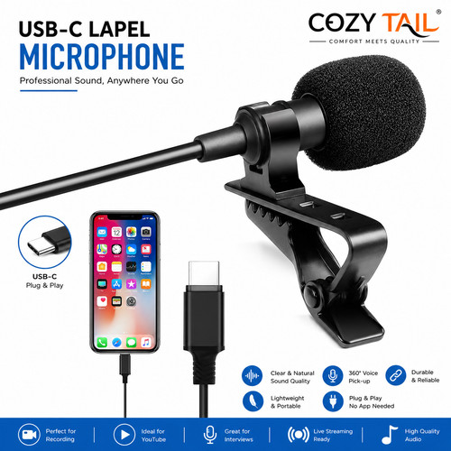 Lavalier lapel stereo - stereo, clip