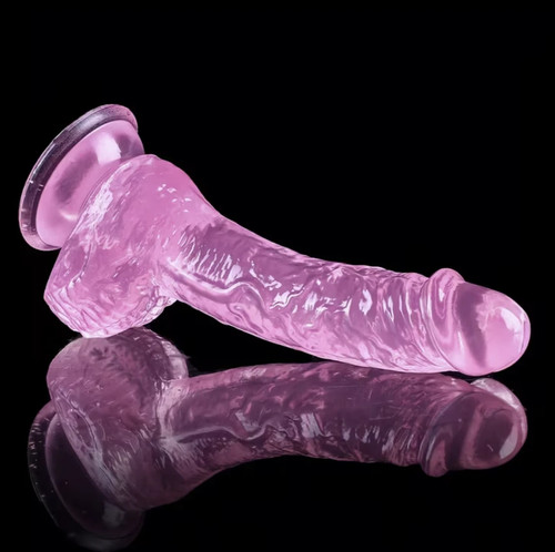 Realistic pink dildo - realistic, &