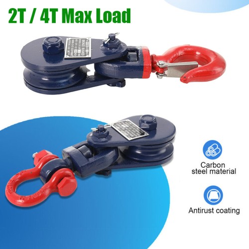 Snatch block with - with, swivel