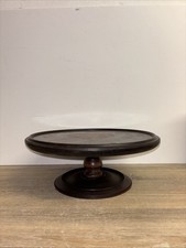 Vintage Wooden Lazy Susan On Stand Party Susan Food Display Home Decor 