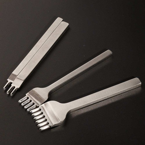 Leather chisel hole - leather,