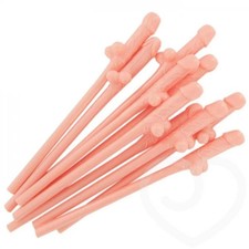 Hen Night Party Straws 30 Reusable Willy Cocktail Drinking Straws Box Open