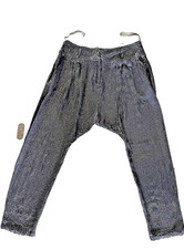 Top Shop Vintage Harem silver grey beaded disco pants S10/12