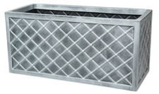 Strata Lazio Planter Indoor Outdoor Garden Plastic Plant Pot Trough 70cm - Grey
