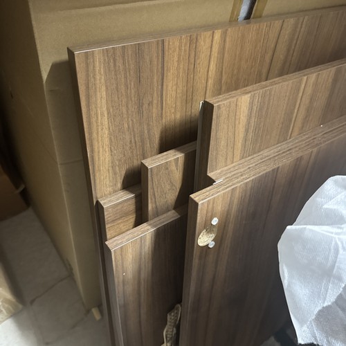 Leicht walnut kitchen doors - kitchen,