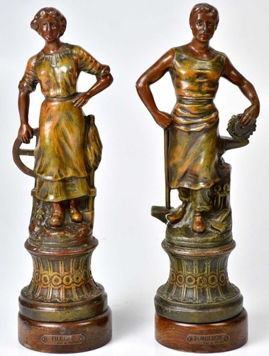 Antique french bronzed spelter - french,