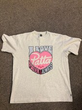 mens Patta tshirt in light grey size medium