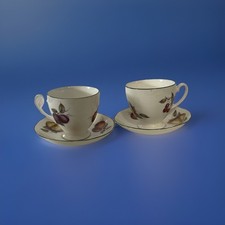 Kirsty Jayne Fine Bone China Fruit Tea Cup Saucer Set England x 2
