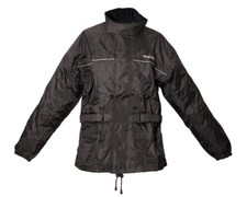 Modeka 8023 Motorcycle Rain Jacket Waterproof And Wind Proof Black