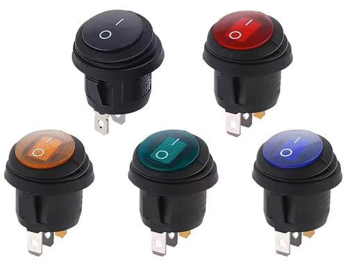 Waterproof round rocker switch - round,
