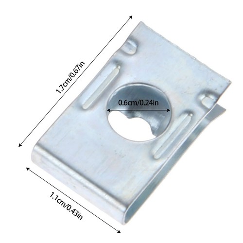 10x metal clips - metal, self