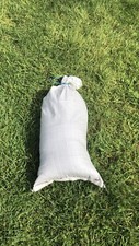 20 Sand Bags White Polypropylene Woven Sandbags with ties.