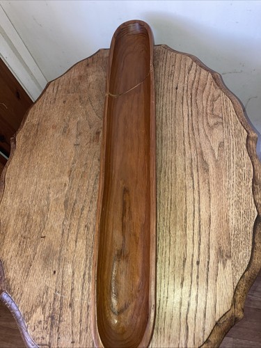 Vintage hand carved teak - carved,