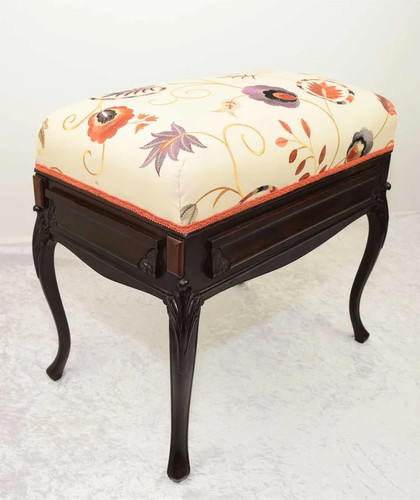 Edwardian mahogany piano stool