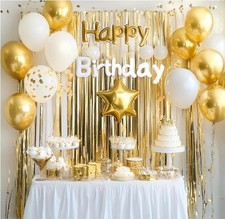 Partywoo gold foil fringe - gold,