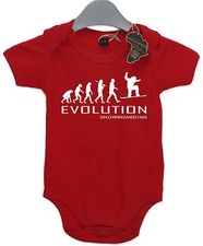 Evolution Snowboarding Baby Grow Unisex Babies Playsuit Snowboarder Snow Baby