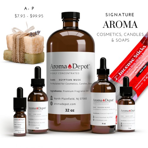 Fragrance oils for - , candles