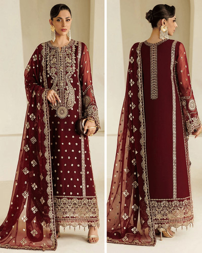 Pakistani designer maroon - pakistani,