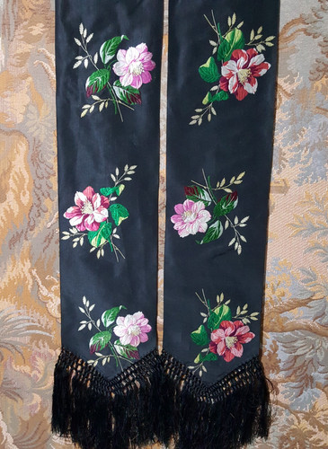 Embroidered silk length - embroidered,