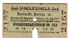 Railway ticket: B.T.C.: Exeter