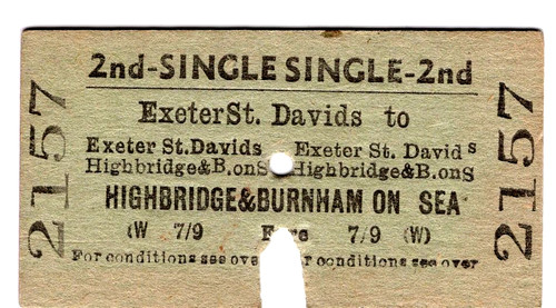 Railway ticket exeter - b.t.c.:,