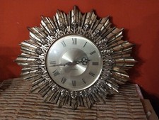 - Star Burst wall clock Working Vintage  Vintage Retro Seth Thomas sun Burst