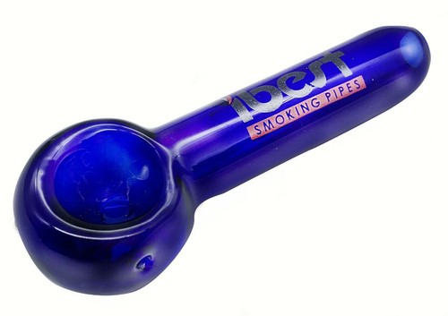 Glass spoon pipe with ash - glass,